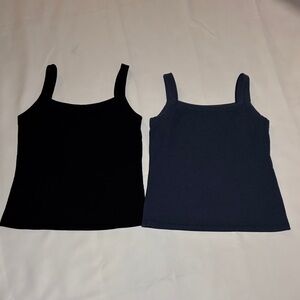 American Eagle Outfitters Black and Navy Tank Tops